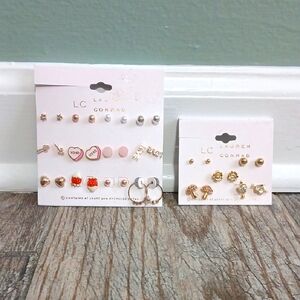 Lauren Conrad Earring Lot Of 2 ~ 17 Total Pairs Of Earrings